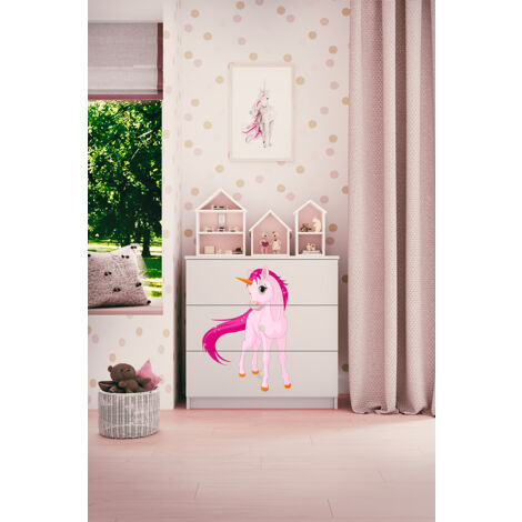 Commode 3 tiroirs Kocot Kids Babydream Licorne - Blanc (1/4)
