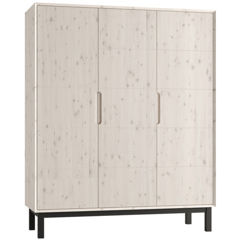 Armoire 3 portes Pinio Country Bois blanchi (1/5)