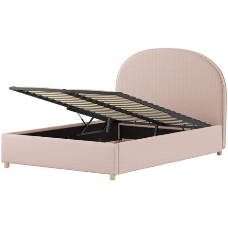Lit coffre 140x200 sommier inclus Vipack Moon Rose (1/5)