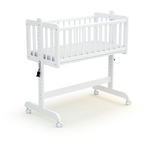 Les Tendances – Berceau cododo évolutif en bois hêtre massif – Dimensions 88x52x90cm – Matelas inclus 40x80x4cm – Transformable en coffre à jouets
