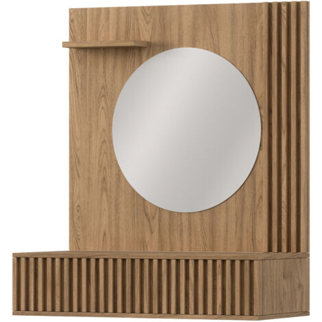 Coiffeuse murale 1 tiroir 1 miroir Esteban Bois (1/5)