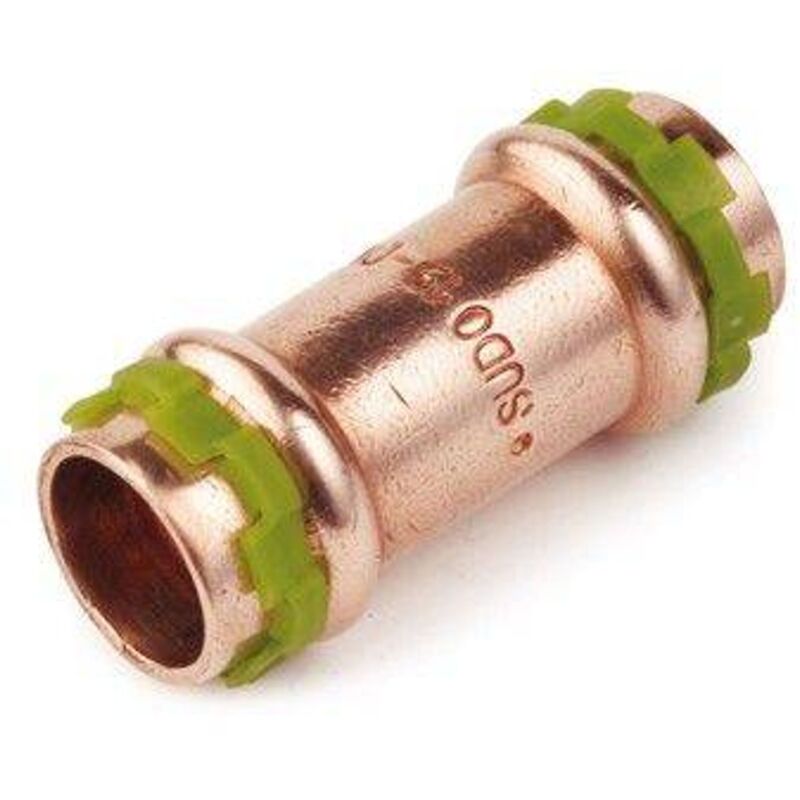 MegaHaustechnik Pressfitting Schiebe-Muffe 28 Mm – Kupferverbinder I-i, V-Kontur, Für Trinkwasser, Heizung & Sanitär, EPDM Dichtring, SC-kompatibel