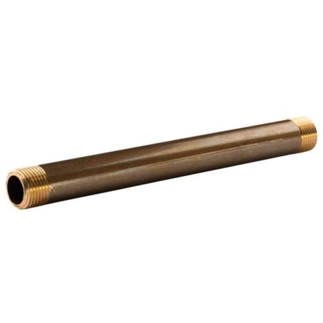 Messing Gewinde-Fitting Distanz Doppelnippel 1/2" - 1/2" L=200mm, schwere Ausführung