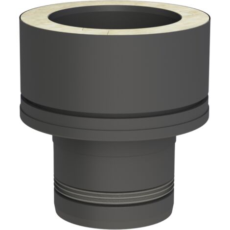 Jeremias PELLET-LINE Übergang EW-PV/DW-ECO 2.0 Edelstahl schwarz Ø 80 mm (1/2)