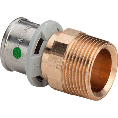 Viega Sanfix-P Übergangsstück 304768 16 mm x R 1/2, mit SC-Contur, Rotguss
