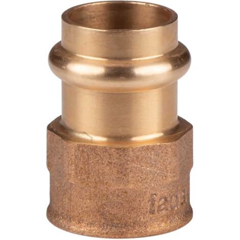 Kupfer Pressfitting Übergang aus Rotguss 22 mm - 3/4" IG V+M-Kontur DVGW