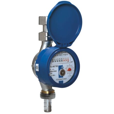 Garten-Wasserzähler Aufputz für Kaltwasser - Set mit Anschlussmaterial - Baulänge 110 mm