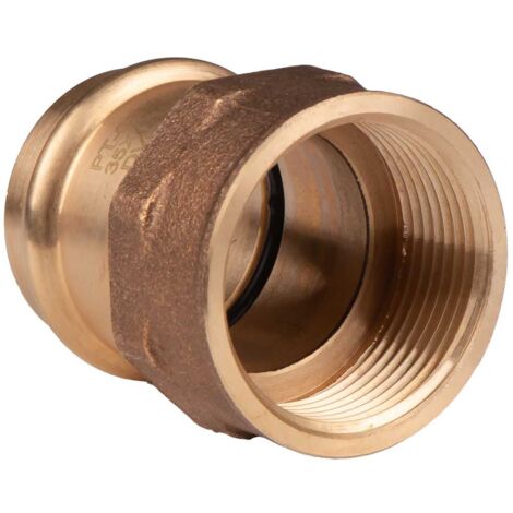 Kupfer Pressfitting Übergang aus Rotguss 35 mm - 1 1/4" IG V+M-Kontur DVGW