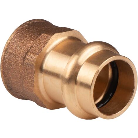 Kupfer Pressfitting Übergang aus Rotguss 18 mm - 1/2" IG V+M-Kontur DVGW
