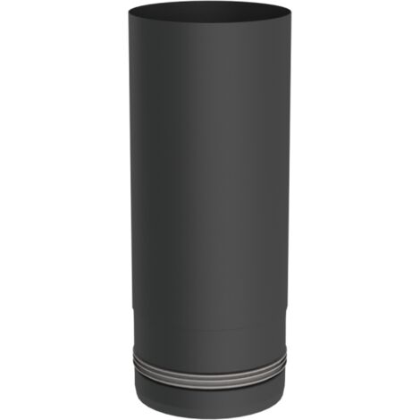 Jeremias PELLET-LINE Längenelement 250 mm  Edelstahl schwarz Ø 80 mm