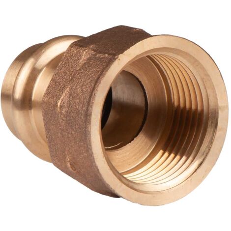 Kupfer Pressfitting Übergang aus Rotguss 22 mm - 1" IG V+M-Kontur DVGW