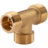 Messing Gewinde-Fitting T-Stück 3/4" AG - 3/4" AG - 3/4" AG (DN20) - schwere Ausführung