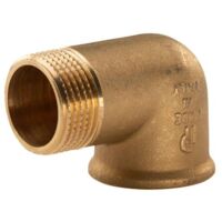 Messing Gewinde-Fitting 90° Winkel 1"IG - 1"AG (DN 25) - schwere Ausführung