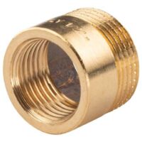 Messing Gewinde-Fitting Reduzierung 3/4"AG (DN 20) - 1/2"IG (DN 15) - schwere Ausführung