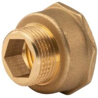 Messing Gewinde-Fitting Reduzierstück 1"IG (DN 25) - 3/4"AG (DN 20) - schwere Ausführung