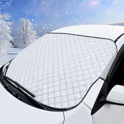 Couverture Pare-Brise Voiture, Bache Pare Brise Protection Couverture Repliable, Universelle pour Bache Voiture Anti Givre et Neige, Soleil, Poussière - 145 x 100cm