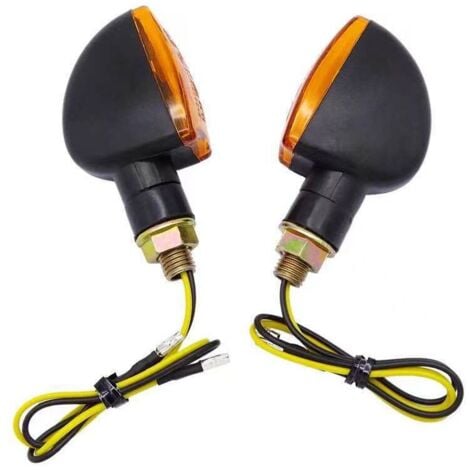 4pcs 12V Moto Velo Ampoule Ambre Avant et Arriere Clignotant Voyant, modele: 29