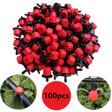 100 Goutteurs Irrigation Réglables 8 Trous - Micro Drip Arrosage Précis Jardin Serre