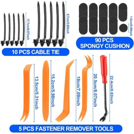 Rivet Clips Plastique 925 Pcs, Clips Voiture Noir Universel Rivet Plastique Fixation, Clips de Fixation pour Auto Voitures Panneaux de Portes avec Boîte de Rangement et Outil de Démontage