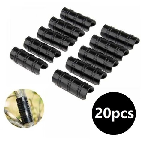 Lauwexe – Lot de 20 serre clips 19mm – Fixation bâches et filets sur tubes 19-20mm – Matériau ABS résistant aux intempéries – Pour serres et jardins - 20pcs