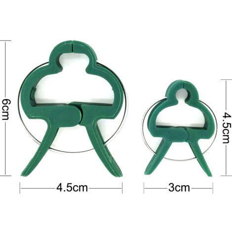 Lot De 50 Clips Pour Plantes Grimpantes - Attaches Pour Tomates, Concombres, Haricots (Vert)
