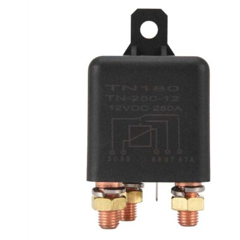 Lauwexe – Relais automobile 12V 250A – Relais modulaire 5 broches pour camion et véhicule lourd – Surtension 28V – Matériau plastique et métal