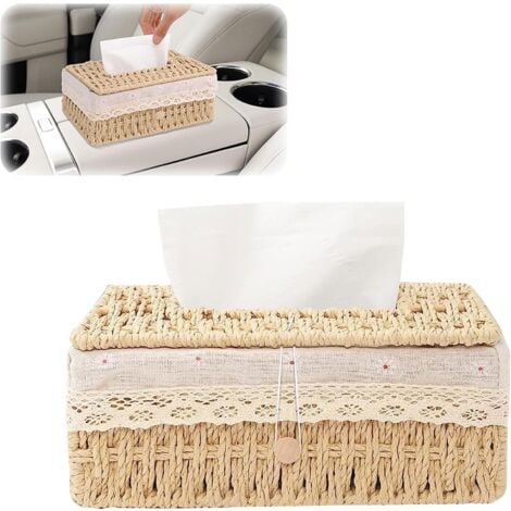 Boîte à Mouchoirs Rectangulaire En Cuir, Boîte à Mouchoirs Pour Voiture