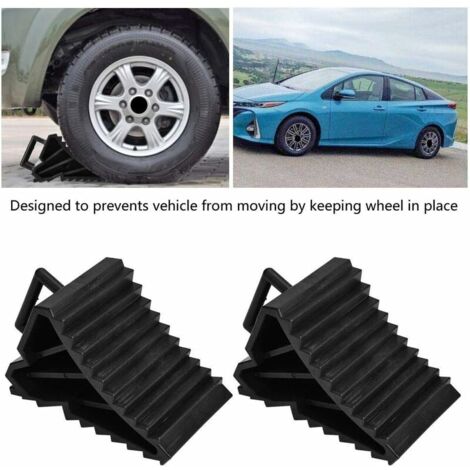 Cales - 2pcs voiture de bloc anti-dérapant, pneus d'arrêt Block, pneus Slip Stopper, arrêt Cales l'alignement des roues Bloc des pneus de soutien for Pad Car Truck Trailer
