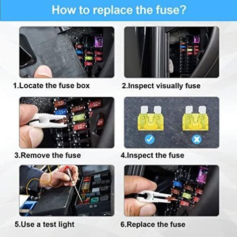 Kit Fusible Voiture 101 Pièces – Mini-lames De 3A à 30A + Extracteur, Pour Auto, Camping-car, Bateau