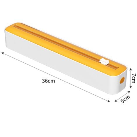 Distributeur De Film, Rangement Papier Alu Et Film Alimentaire, Boîte De Découpe De Film Alimentaire, Distributeur De Film Alimentaire avec Cutter, Dérouleur Film Alimentaire pour Cuisine