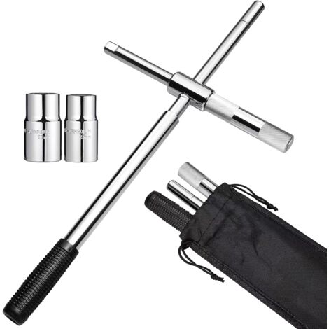 Outils de réparation de voiture, clé croisée, outil de réparation de pneu de voiture à économie de main-d'œuvre avec clé à pneu et douille de clé