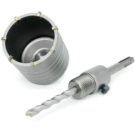 Lauwexe – Scie cloche béton 70 mm – Adaptateur SDS Plus 110 mm – Foret de centrage 8x110 mm – Pour perçage dans maçonnerie et brique
