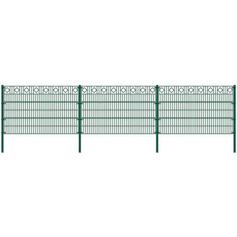 MORATA losange , clôture de jardin, clôture en treillis  Hauteur : 120 cm / Longueur : 50 m sans poteaux d'angle