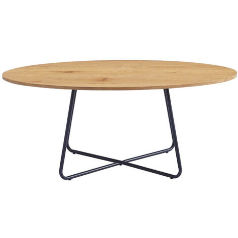 Home Deluxe - Table basse ovale NOVARIS - 110 x 66 cm Couleur : Oiled Oak (1/5)