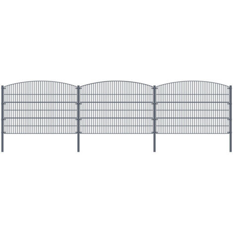 MORATA Berg , clôture de jardin, clôture en treillis Hauteur : 240 cm / Longueur : 36 m 2x poteaux d'angle (1/5)
