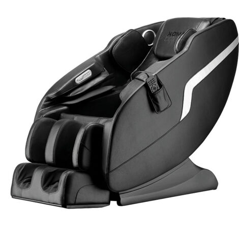 Home Deluxe – Fauteuil relax de massage avec fonction zéro gravité – 6 programmes – Similicuir noir – Fonction chauffage intégrée jusqu'à 50°C