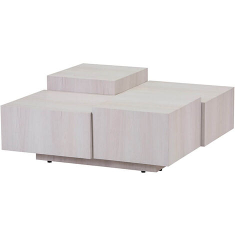 Home Deluxe - Table basse à effet flottant NAYELI - 96 x 96 cm Couleur : Beige (1/5)
