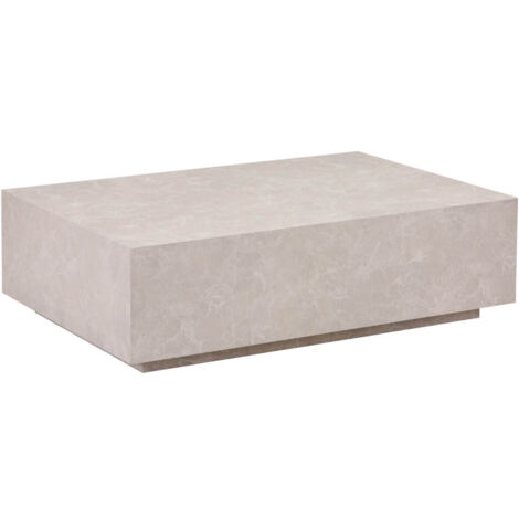 Home Deluxe – Table basse en marbre effet flottant – Dimensions 120 x 35 x 80 cm – MDF beige facile d'entretien – Construction stable pour salon moderne (1/5)