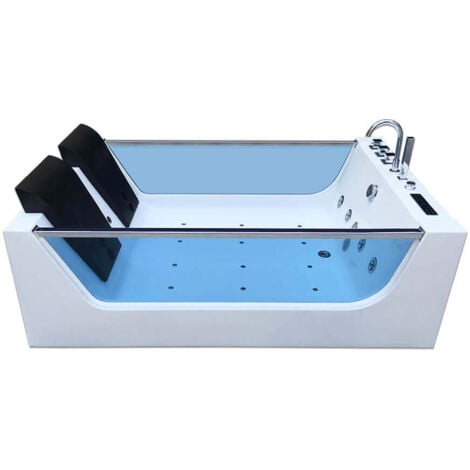 HOME DELUXE - Baignoire balnéo avec luminothérapie ATLANTIC XL 180 x 120 cm