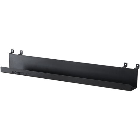 Home Deluxe – Étagère pour panneaux acoustiques RESONA noir – Acier revêtu – Dimensions 50 x 7,5 x 5 cm – Capacité 30 kg – Installation sans perçage (1/4)
