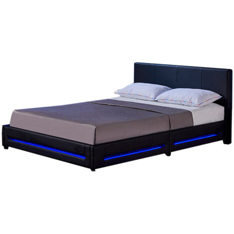 HOME DELUXE - Lit LED ASTEROID  Couleur : noir, Dimension : 140 x 200 cm (1/5)