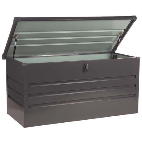 Home Deluxe - Boîte de rangement métallique MEGABOX XXL - 158 x 64 cm 600l Anthracite  Taille 600L (1/5)