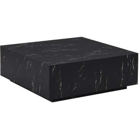 HOME DELUXE - Table basse en marbre AMIRI XL Couleur : noir, Dimension : 95 x 35 x 95 cm (1/5)