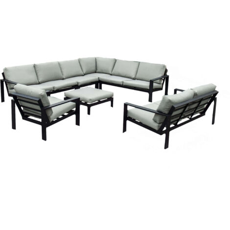 HOME DELUXE - Salon de jardin aluminium RIO  Taille : XXL (1/4)