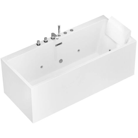 Home Deluxe Baignoire avec fonction balnéo AMBER - 170 x 58 x 80 cm