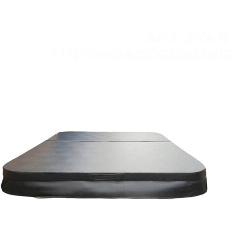 Home Deluxe – Couverture thermique pour spa extérieur 210 x 160 cm – Épaisseur 10 cm – Similicuir résistant aux UV et à l'humidité – Poignées de transport