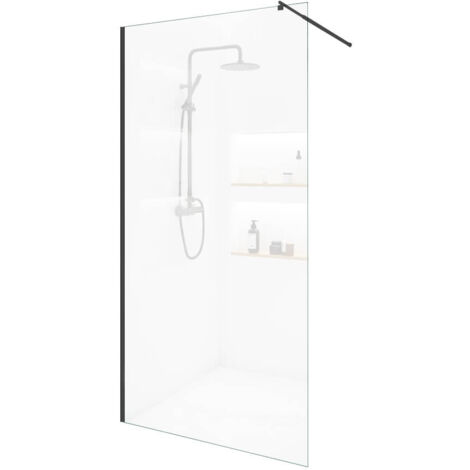 HOME DELUXE - Paroi de douche en verre trempé BAKI noir  Taille : 110 x 200 cm (1/5)