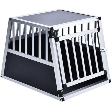 Home Deluxe – Caisse de transport pour chiens en aluminium – Dimensions 69 x 54 x 50 cm – Système de fermeture fiable – Aération optimale