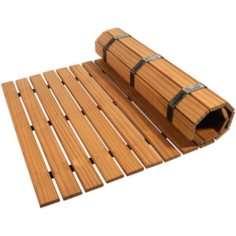 Home Deluxe Tapis de sauna en bois SANYA - Naturel