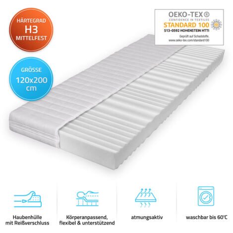 Home Deluxe - Matelas ORTHO BASIC - 120 x 200 cm Made in Germany Taille 120 x 200 cm (1/3)